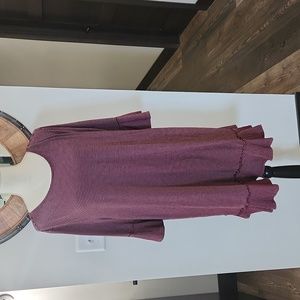 LC Lauren Conrad Maroon and White Striped Mini Dress